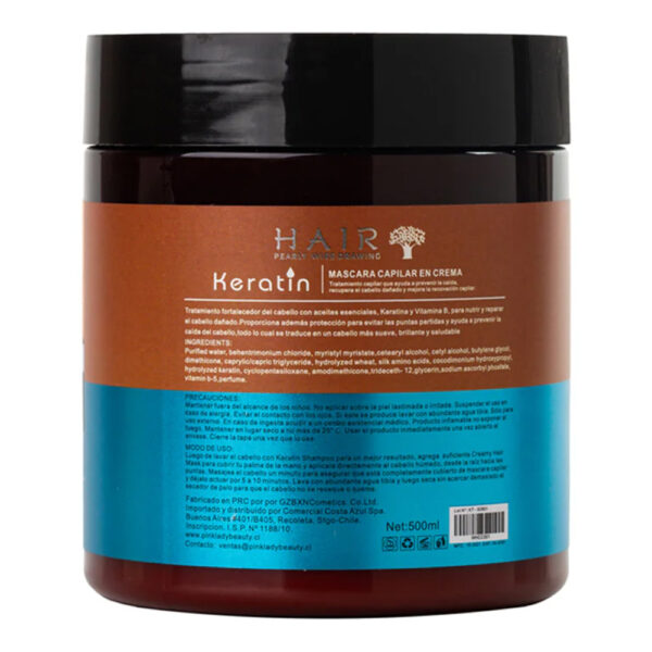 Hair Pearly Wire Drawing Keratin Moisturizing & Smooth Creamy Hair Mask 500ml - Image 2