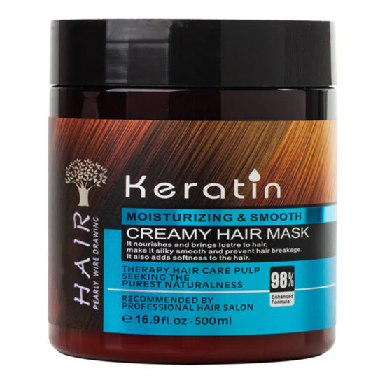 Hair Pearly Wire Drawing Keratin Moisturizing & Smooth Creamy Hair Mask 500ml