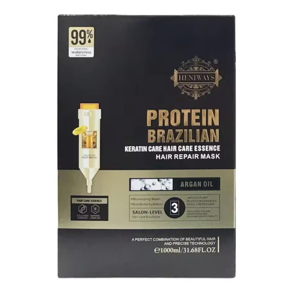 Heniways Protein Brazilian Keratin Care Hair Repair Mask 1000ml - Image 2