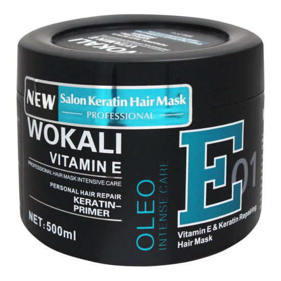 Wokali Vitamin E & Keratin Repairing Hair Mask (Oleo Intense Care) – Blue 500ml