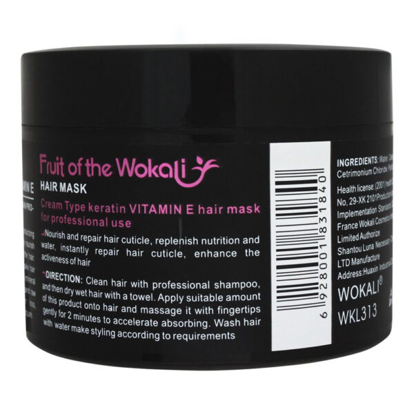 Wokali Vitamin E & Keratin Repairing Hair Mask (Repair Therapy) - Pink 500ml - Image 2