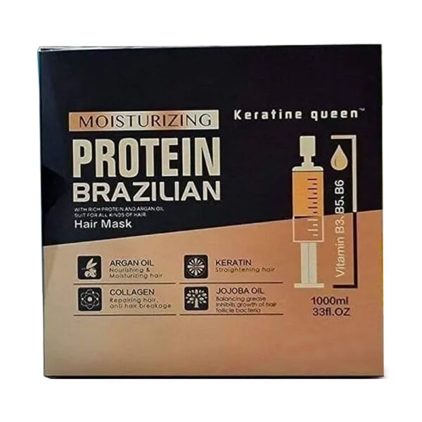 Keratine Queen Protein Brazilian Straightening Hair Mask 1000ml - Image 2