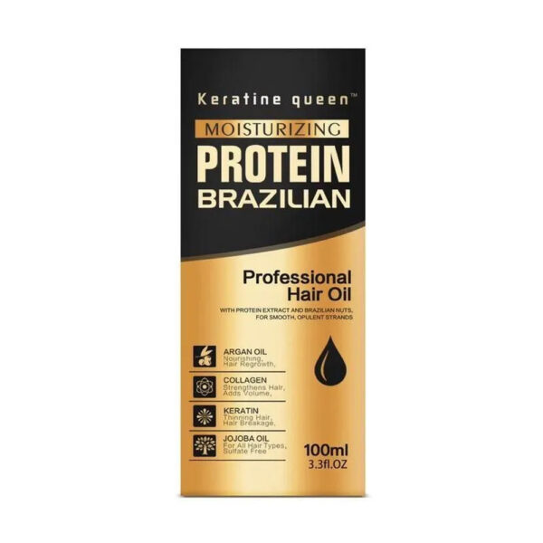 Keratine Queen Brazilian Protein Hair Oil 100ml - Image 2