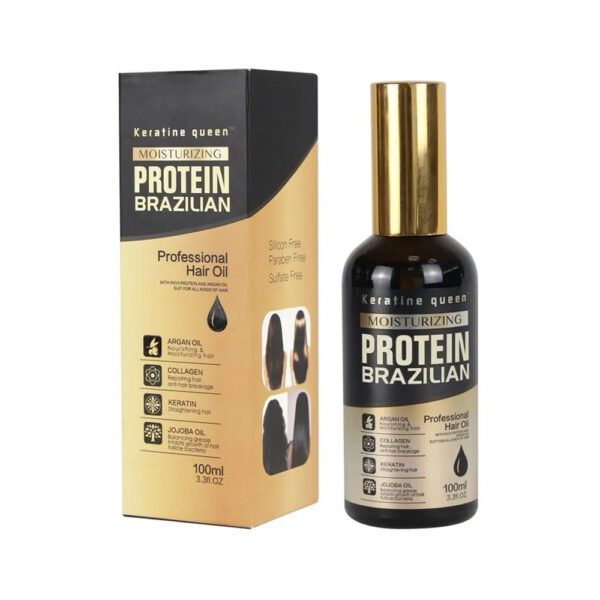 Keratine Queen Brazilian Protein Hair Oil 100ml - Image 3