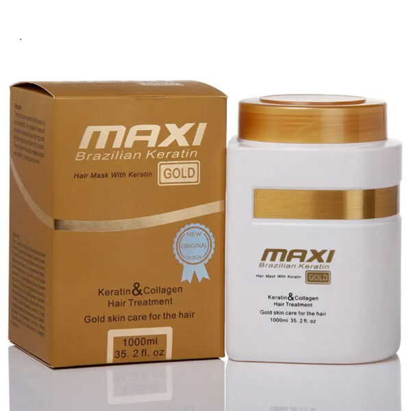 Maxi Brazilian Keratin Hair Mask with Keratin Collagen 1000ml - Image 3