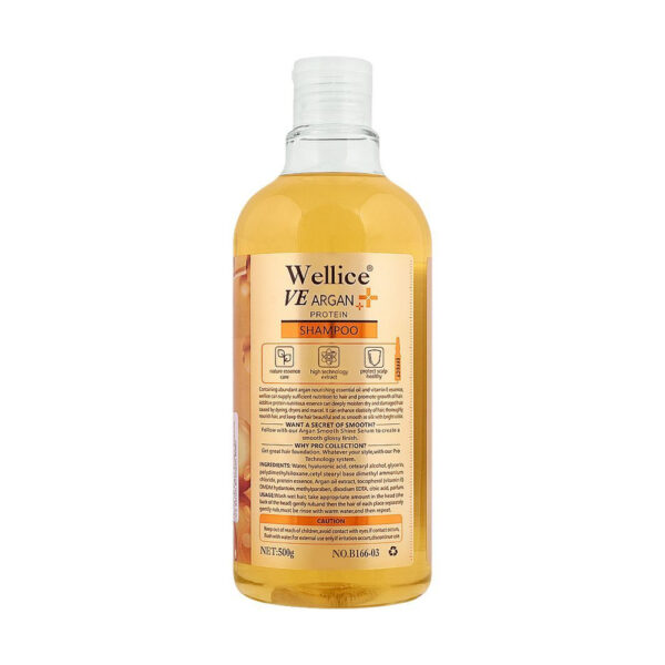 Wellice Professional VE Argan Protein Ampoule Care Serum Shampoo 500g - Image 2