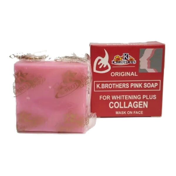 K.Brothers Pink Soap For Whitening Plus Collagen 50g - Image 3