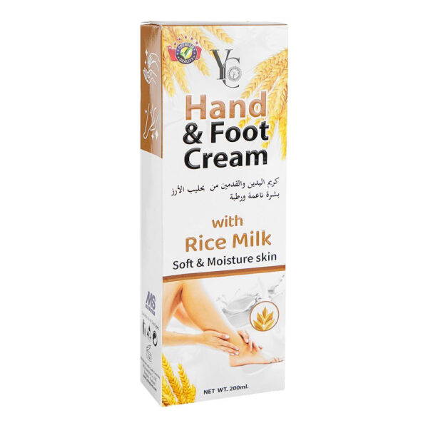 YC Hand & Foot Cream with Rice Milk 200ml - Image 2