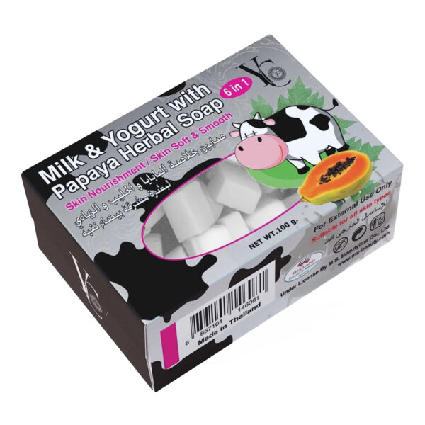 YC Milk & Yogurt with Papaya Herbal Soap 100g - Image 3