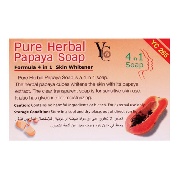 YC Pure Herbal Papaya Soap 100g - Image 2