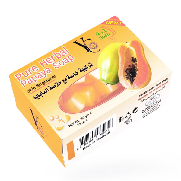 YC Pure Herbal Papaya Soap 100g - Image 3