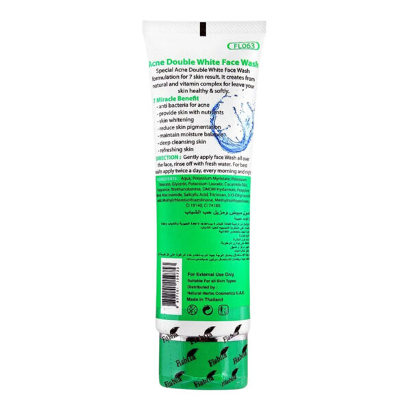 Fiabila Acne Double White Face Wash 100ml - Image 2