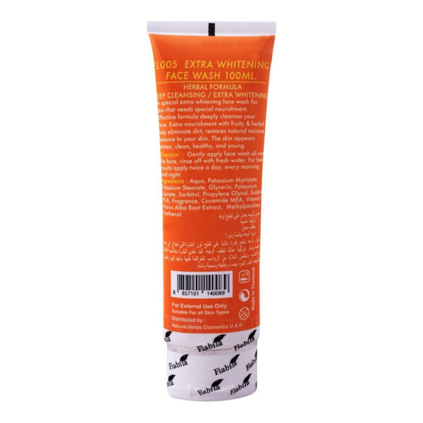 Fiabila Extra Whitening Face Wash 100ml - Image 2