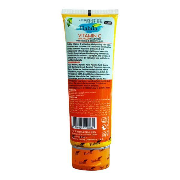 Fiabila Vitamin C Daily Glow Face Wash 100ml - Image 2